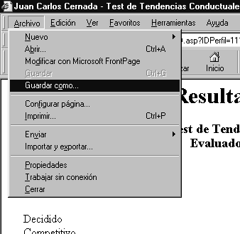 Imagem de Menu Guardar Como...